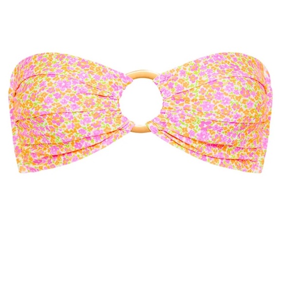 KULANI KINI’S // BANDEAU + ROUCHED THONG - CHAMPAGNE BLOSSOM - Picture 3 of 6